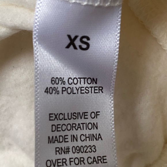 pacsun cream cropped graphic crewneck sweatshirt - Picture 5 of 5